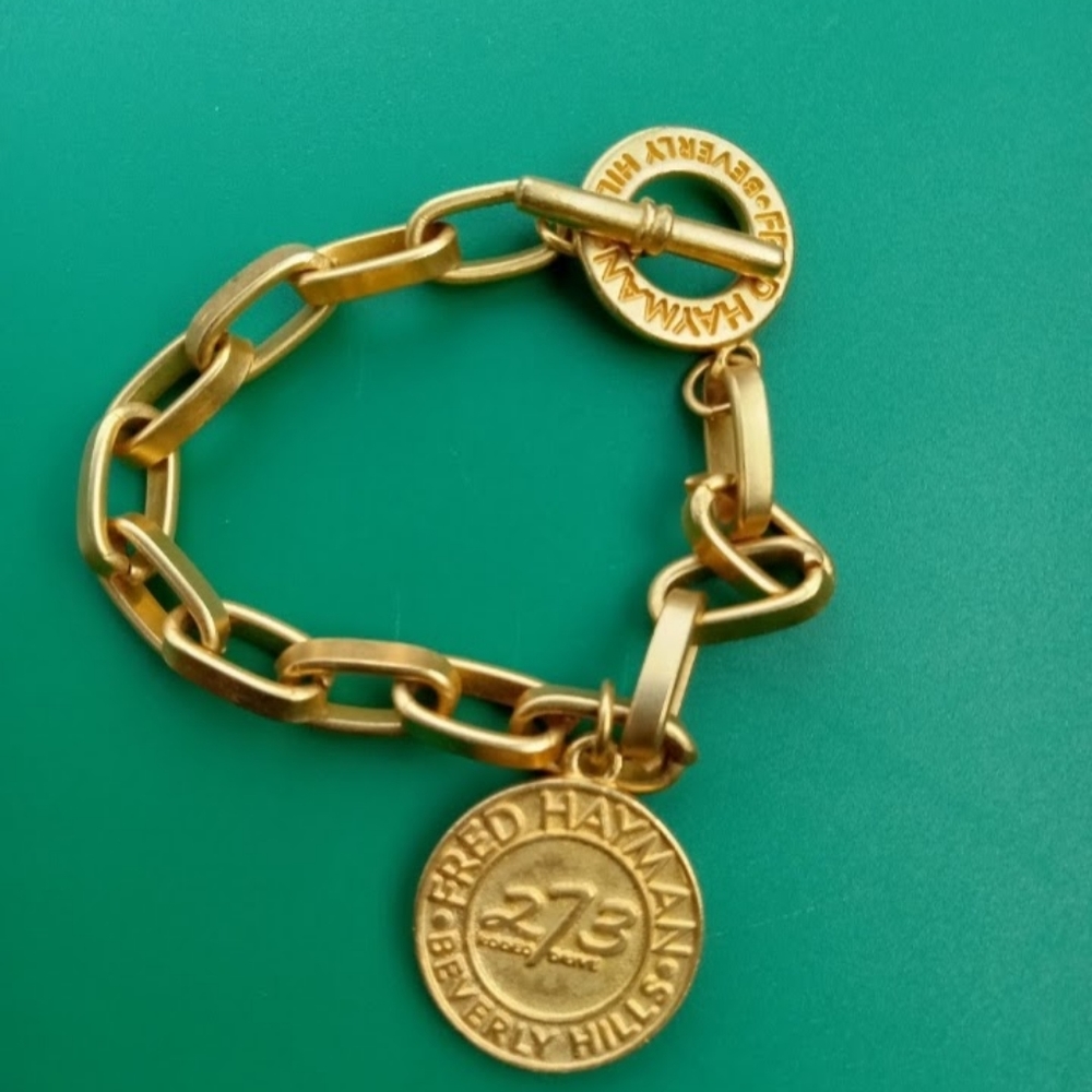 Fred Hayman 273 Vintage Gold Interlock Bracelet